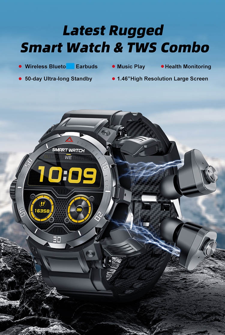 GT100 Pro smart watch, GT100Pro smartwatch, 2 in 1 TWS smartwatch, GT100Pro smartwatch with earphones, GT100 Pro smart watch with earbuds, watch with wireless earbuds, watch with earphone, smart watch with wireless earphones, health watch, fitness tracker